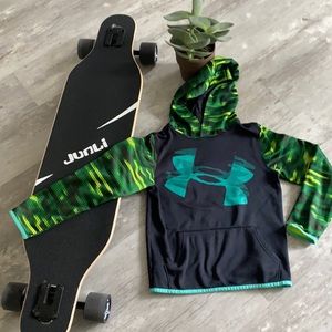 Cool Nike hoodie black and green boys medium